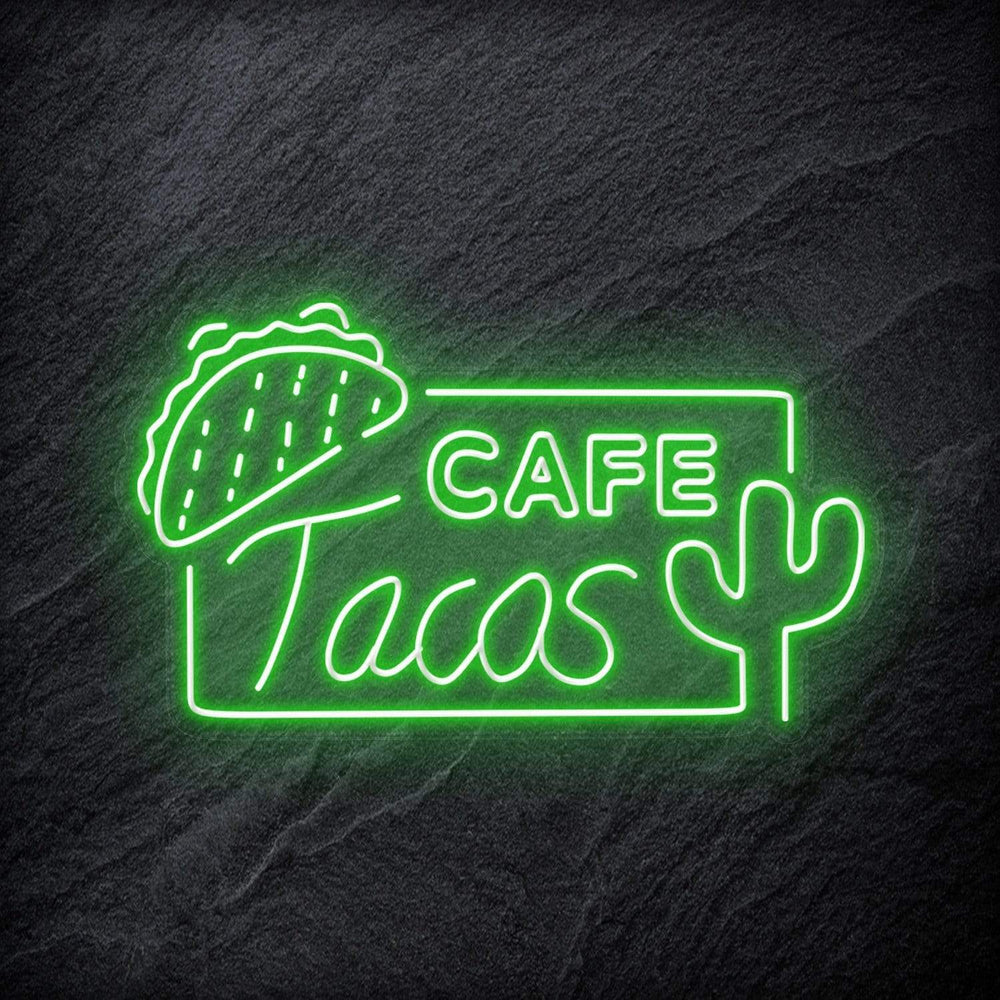 "Cafe Tacos" Neonschild - NEONEVERGLOW