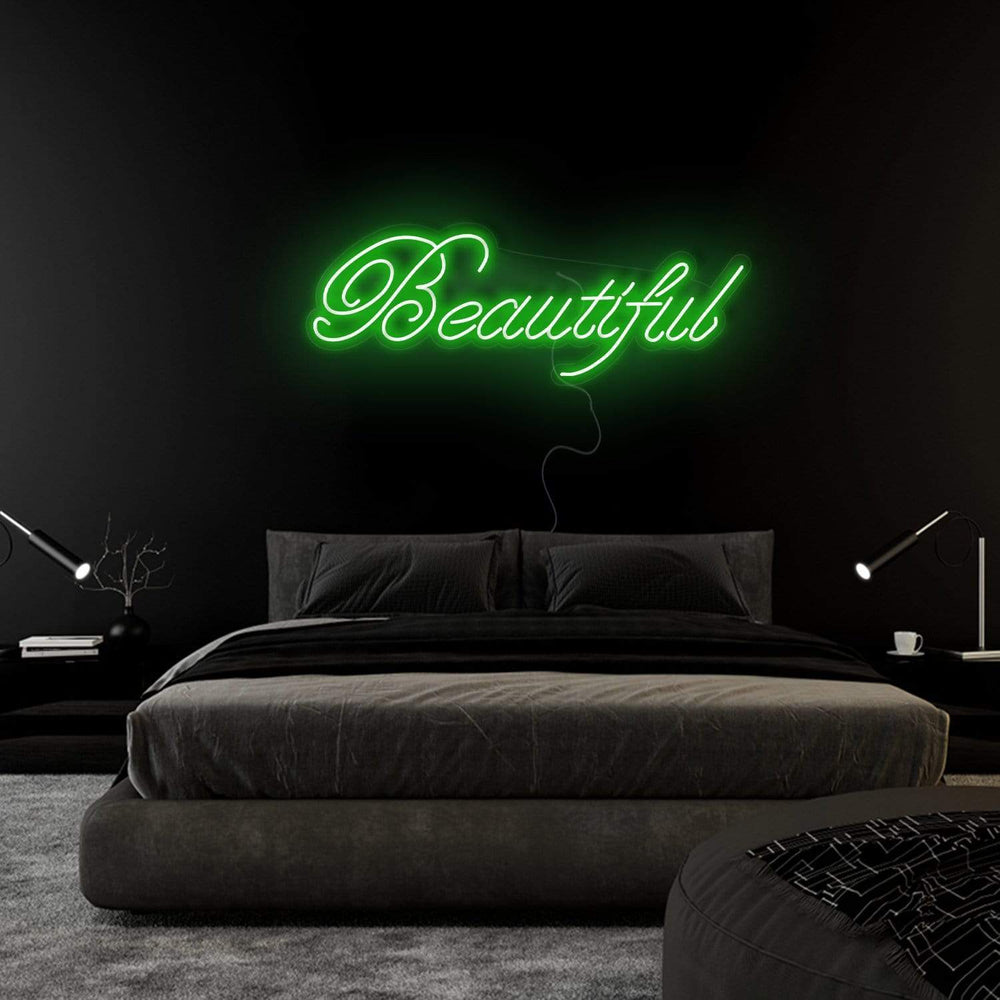 "Beautiful" Neon Sign Schriftzug - NEONEVERGLOW