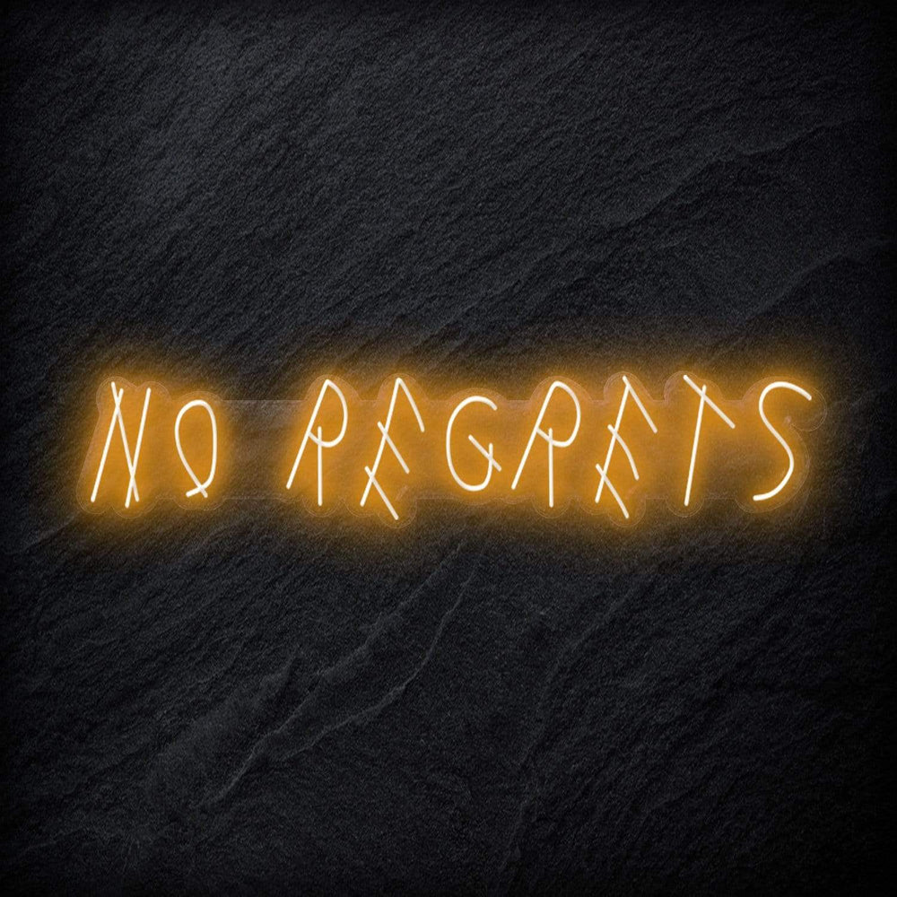 "No Regrets" Neon Schriftzug - NEONEVERGLOW