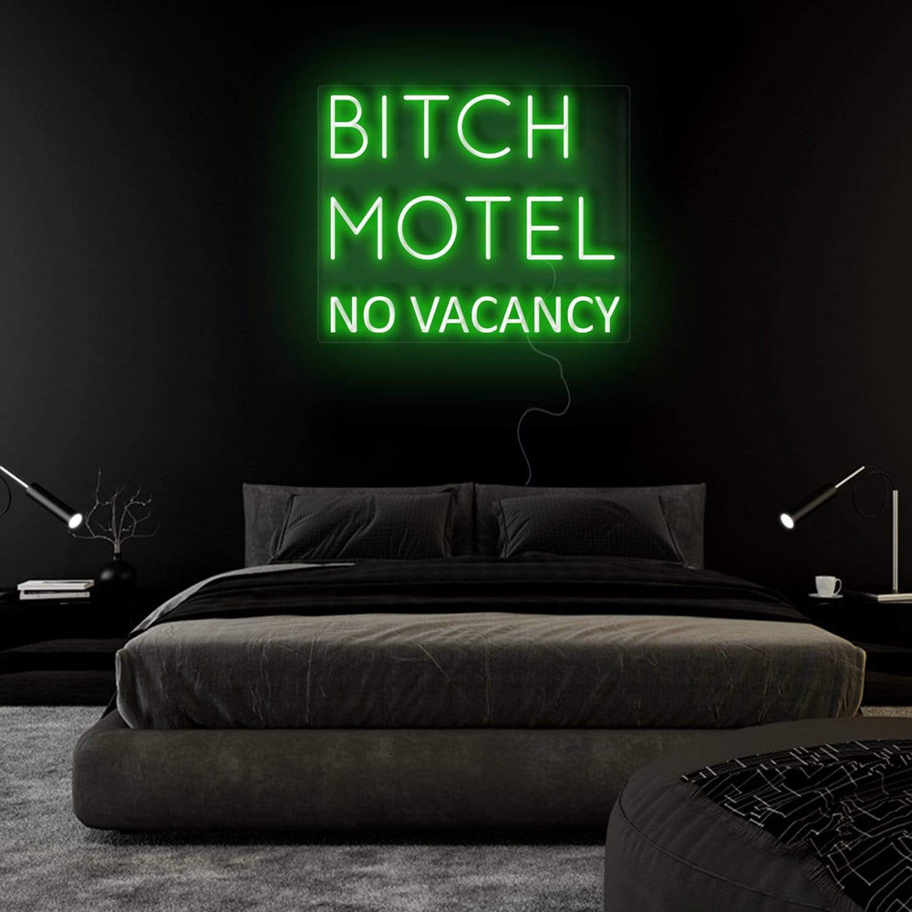 "Bitch Motel No Vacancy" Neonschild Sign Schriftzug - NEONEVERGLOW