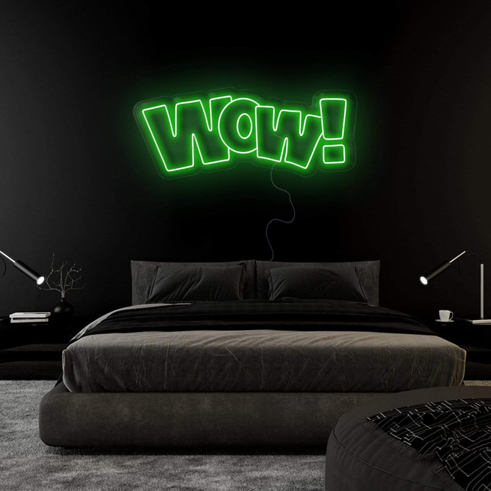 "WOW" Neonschild Sign Schriftzug - NEONEVERGLOW