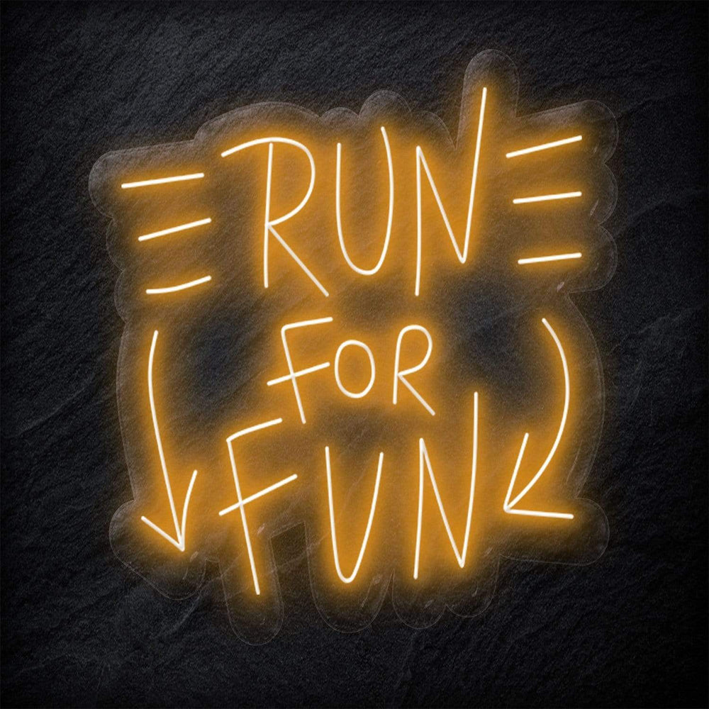 "Run For Fun" Neonschild Sign - NEONEVERGLOW