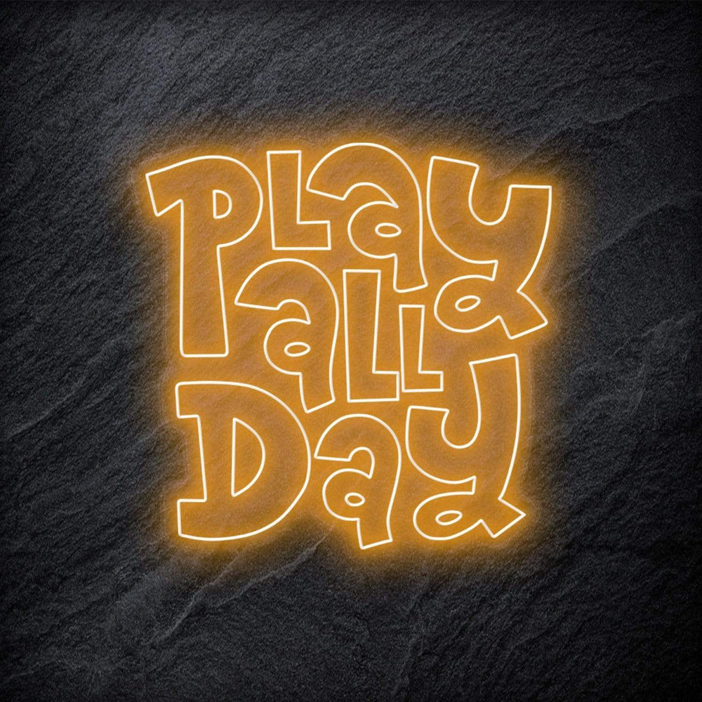 "Play All Day" Neonschild - NEONEVERGLOW