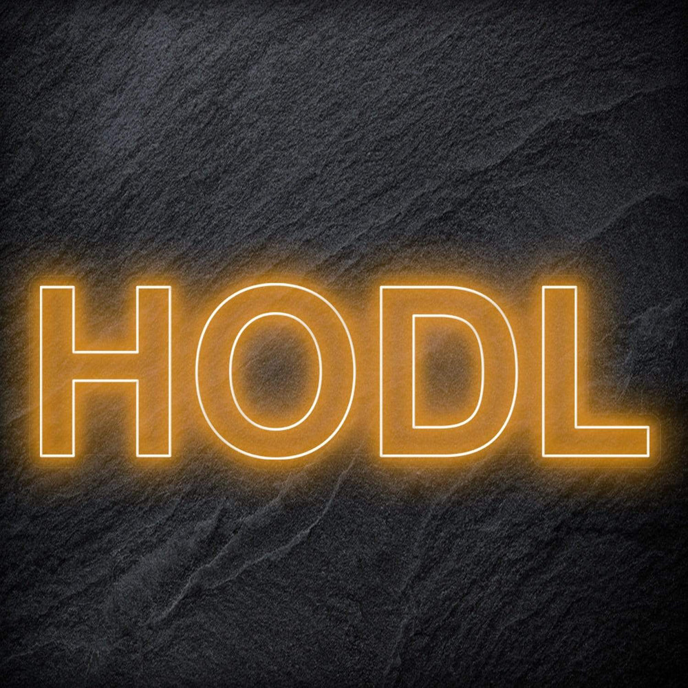 "HODL" Neon Schriftzug - NEONEVERGLOW