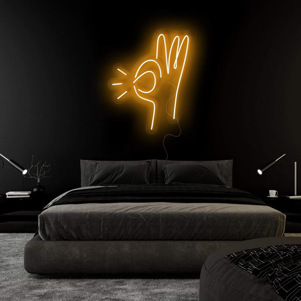 " Hand " Neonschild Sign Schriftzug - NEONEVERGLOW
