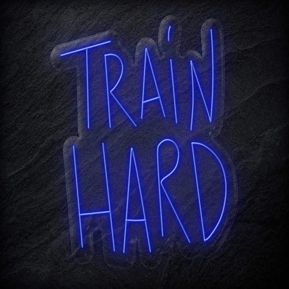 "Train Hard" Neon Sign Schriftzug - NEONEVERGLOW