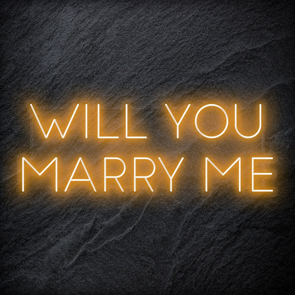 "Will You Marry Me" Neon Sign Schriftzug - NEONEVERGLOW
