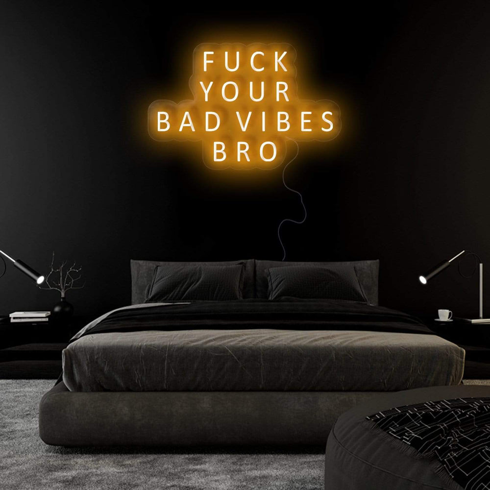 "Vibes Bro" Neon Sign Schriftzug - NEONEVERGLOW