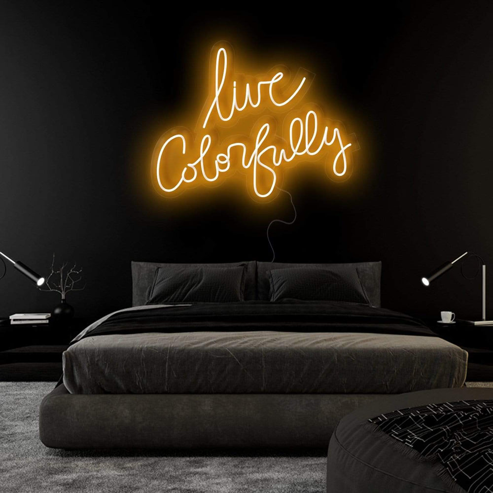 "Live Colorfully" Neonschild Sign Schriftzug - NEONEVERGLOW