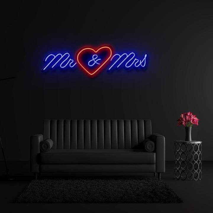 " Mr&Mrs " Hochzeit Neonschild Sign - NEONEVERGLOW