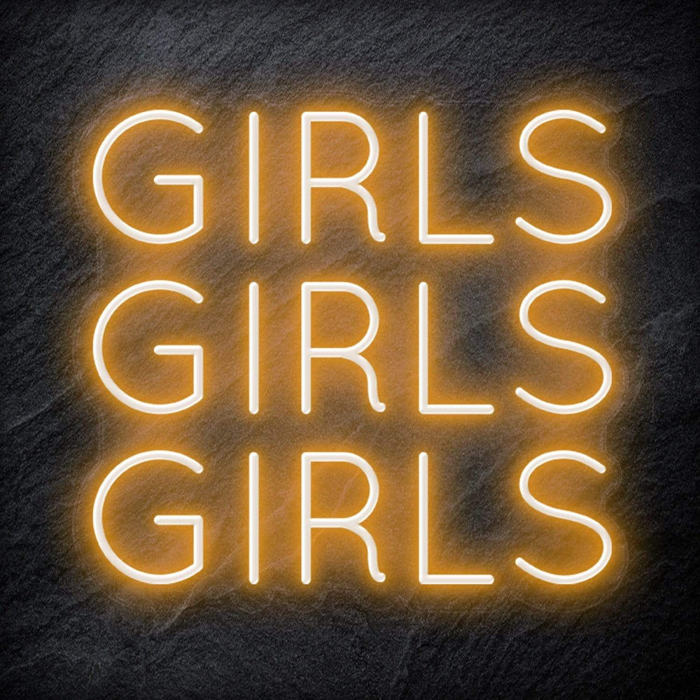 "Girls Girls Girls" Neon Schriftzug - NEONEVERGLOW