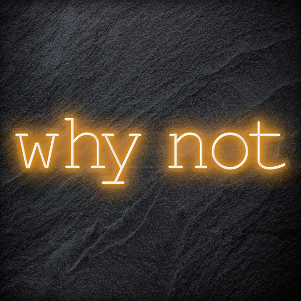 "Why Not" Neon Sign Schriftzug - NEONEVERGLOW