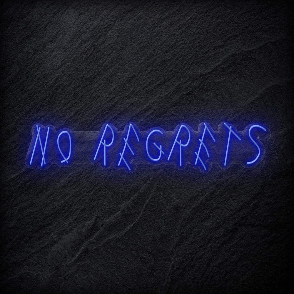"No Regrets" Neon Schriftzug - NEONEVERGLOW