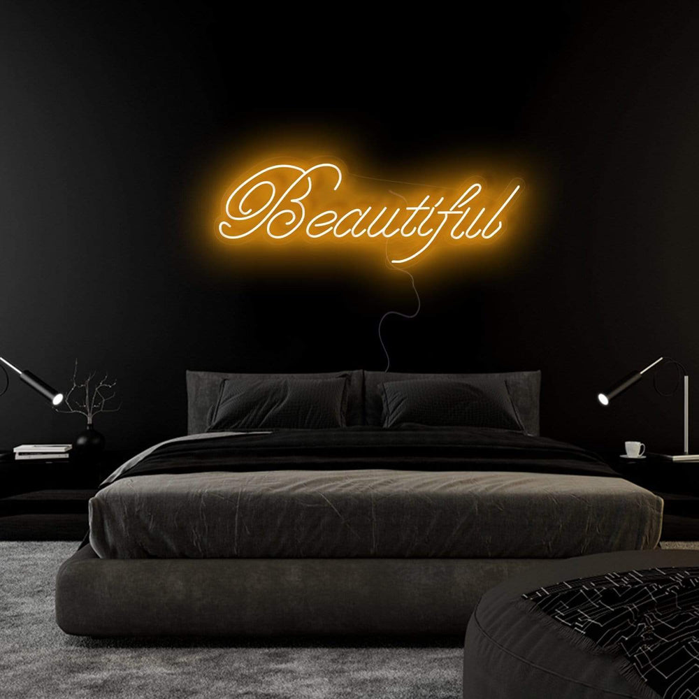 "Beautiful" Neon Sign Schriftzug - NEONEVERGLOW