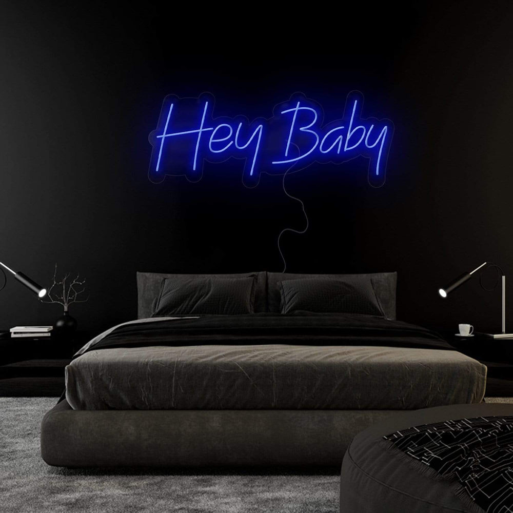 "Hey Baby" Neon Sign Schriftzug - NEONEVERGLOW