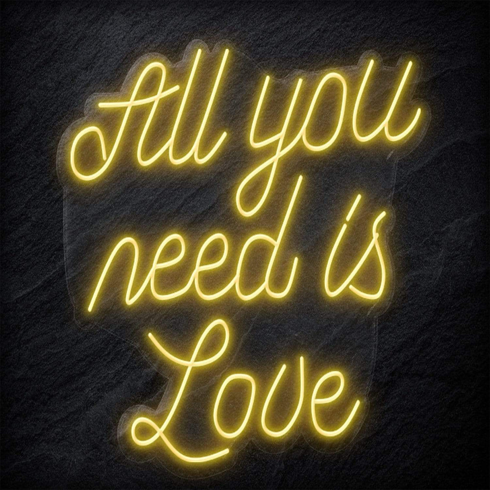 "All You Need is Love" Neon Schriftzug - NEONEVERGLOW