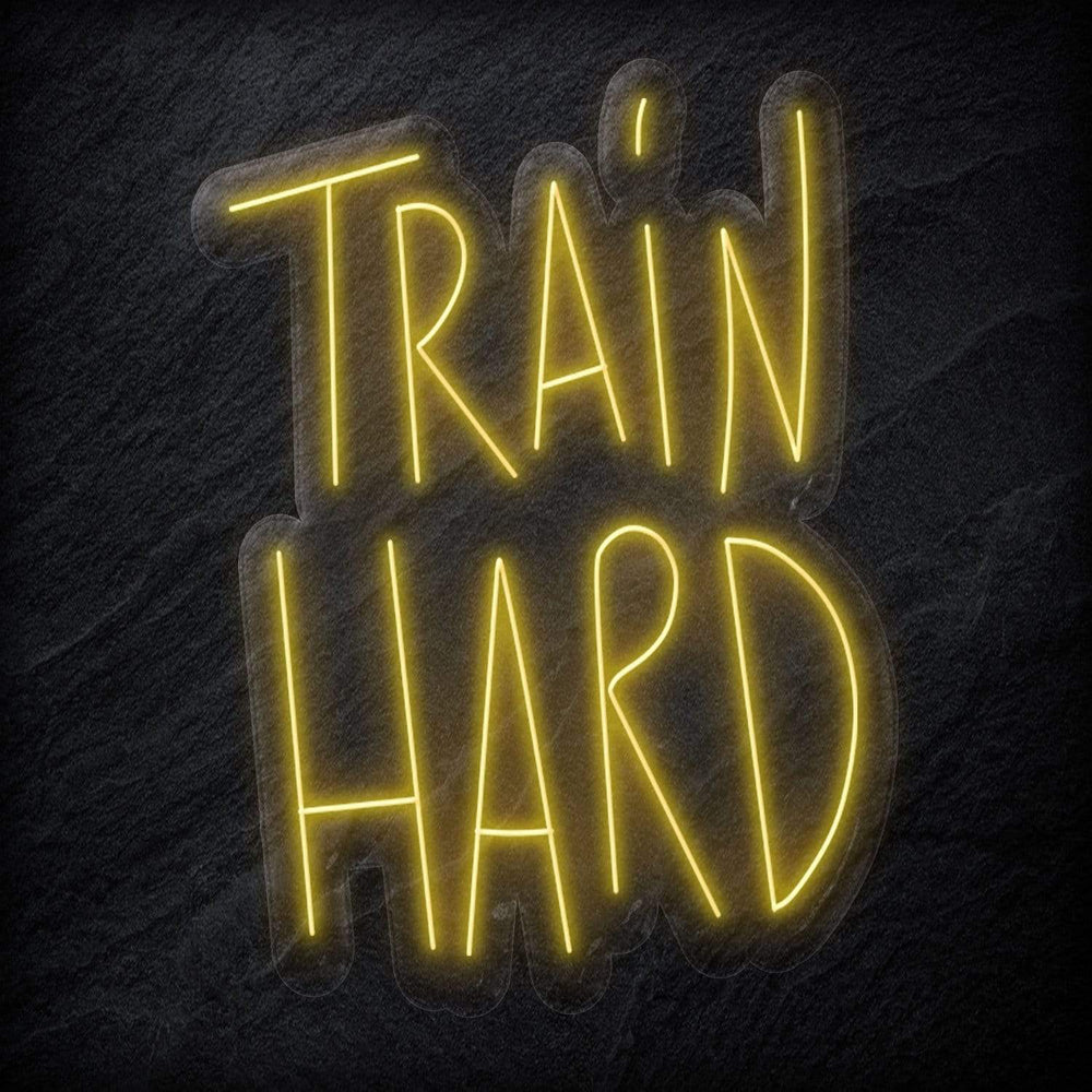 "Train Hard" Neon Sign Schriftzug - NEONEVERGLOW