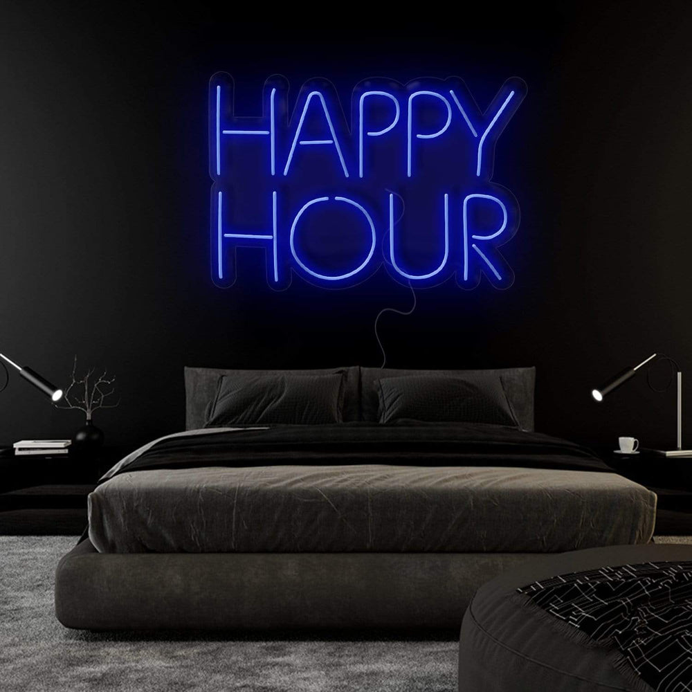 "Happy Hour" Neonschild Sign Schriftzug - NEONEVERGLOW