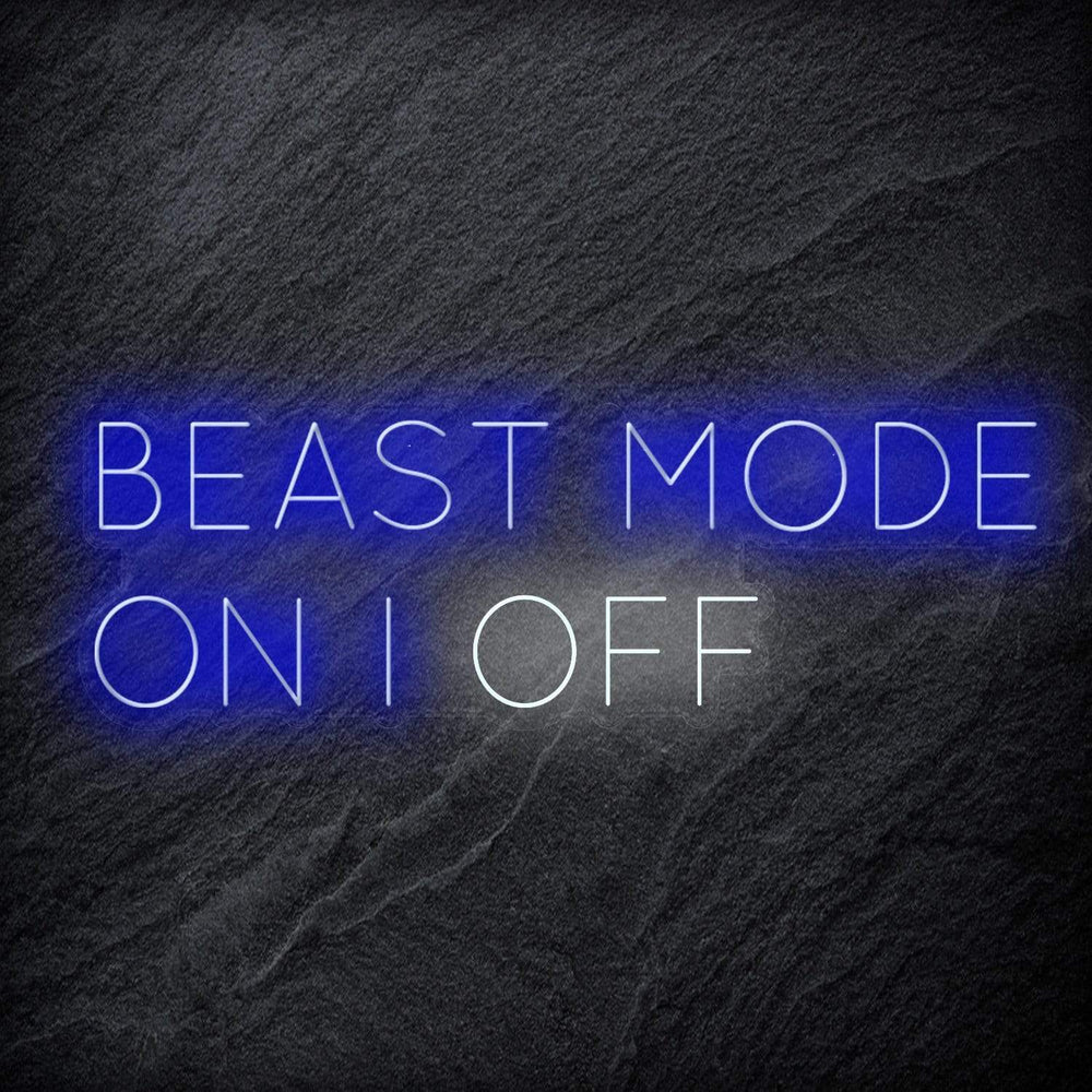 "Beast Mode On Off Fitness" Neon Sign Schriftzug - NEONEVERGLOW