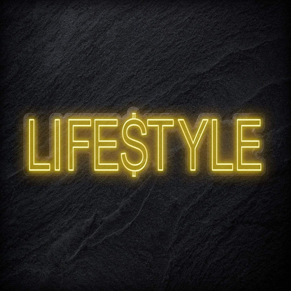 "Lifestyle" Neon Sign Schriftzug - NEONEVERGLOW