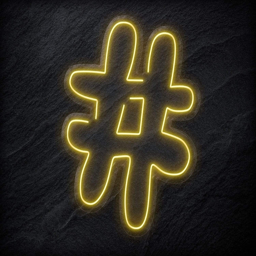 "#Hashtag" Neonschild - NEONEVERGLOW