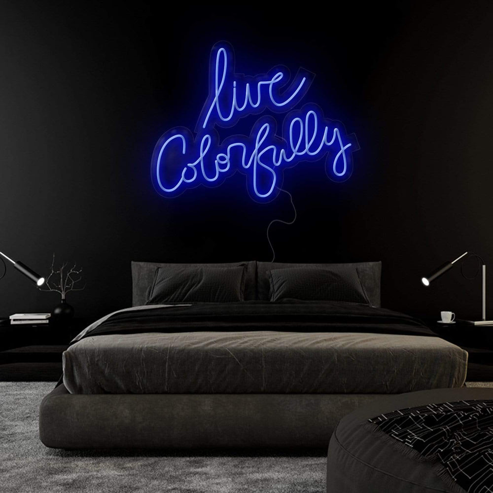 "Live Colorfully" Neonschild Sign Schriftzug - NEONEVERGLOW