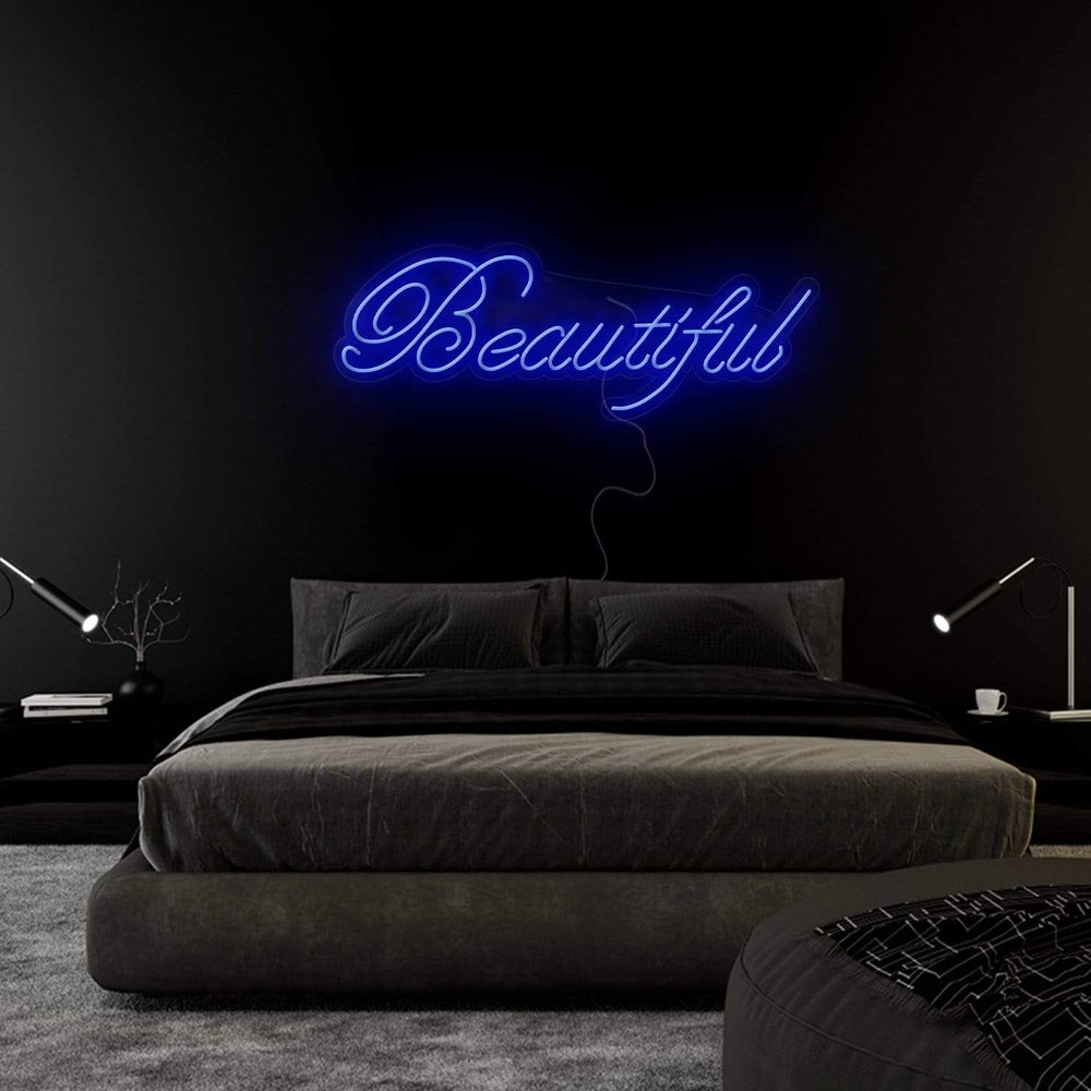 "Beautiful" Neon Sign Schriftzug - NEONEVERGLOW