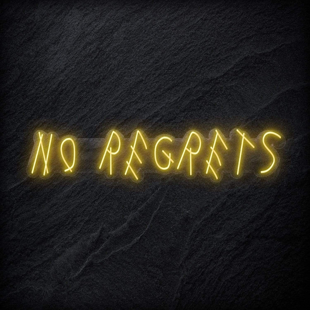 "No Regrets" Neon Schriftzug - NEONEVERGLOW