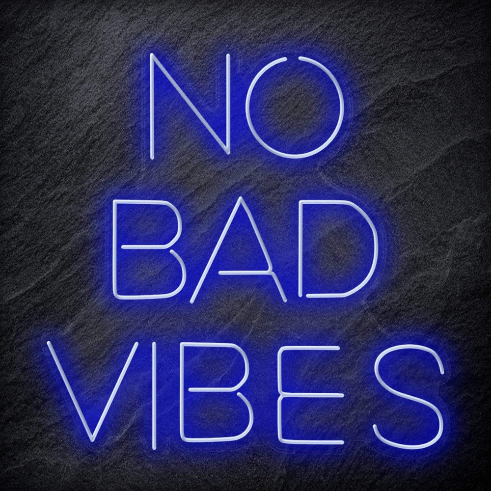 "No Bad Vibes" Neon Schriftzug Sign - NEONEVERGLOW