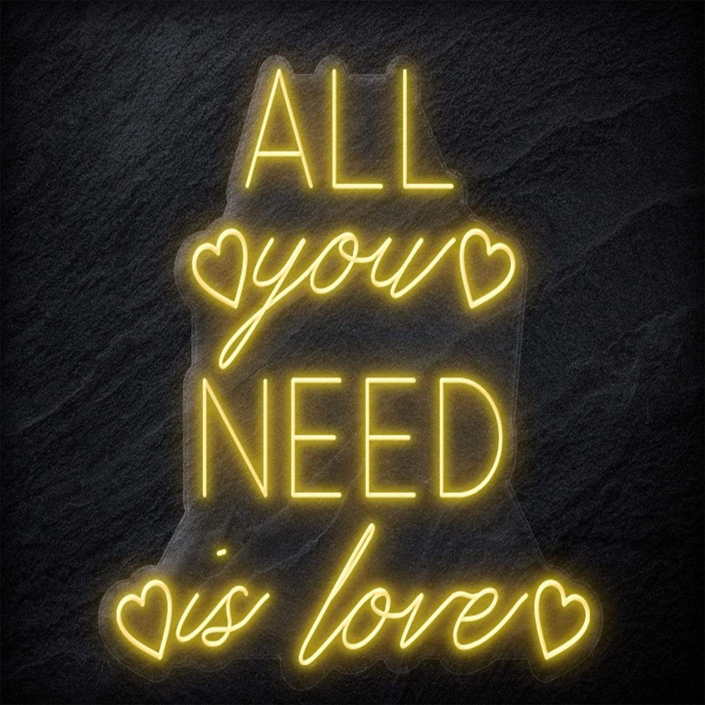 "All You Need Is Love" Neonschild - NEONEVERGLOW