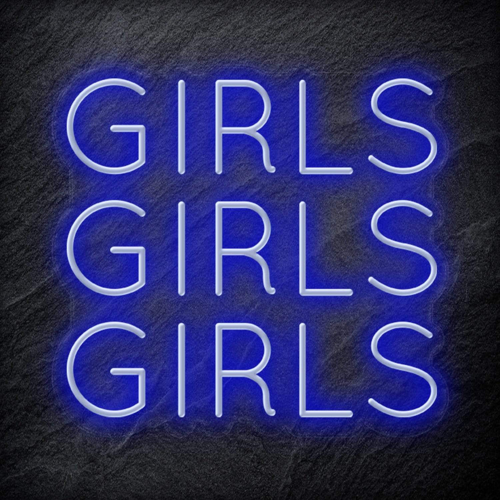 "Girls Girls Girls" Neon Schriftzug - NEONEVERGLOW