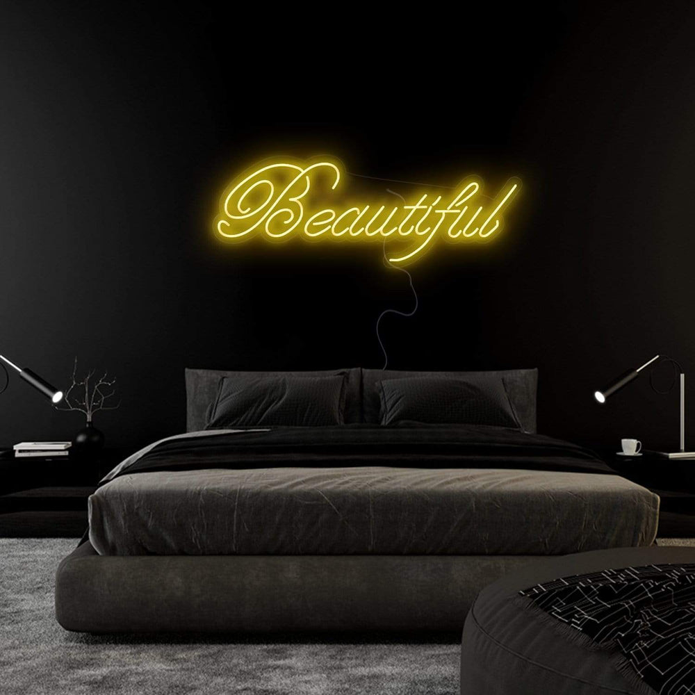 "Beautiful" Neon Sign Schriftzug - NEONEVERGLOW