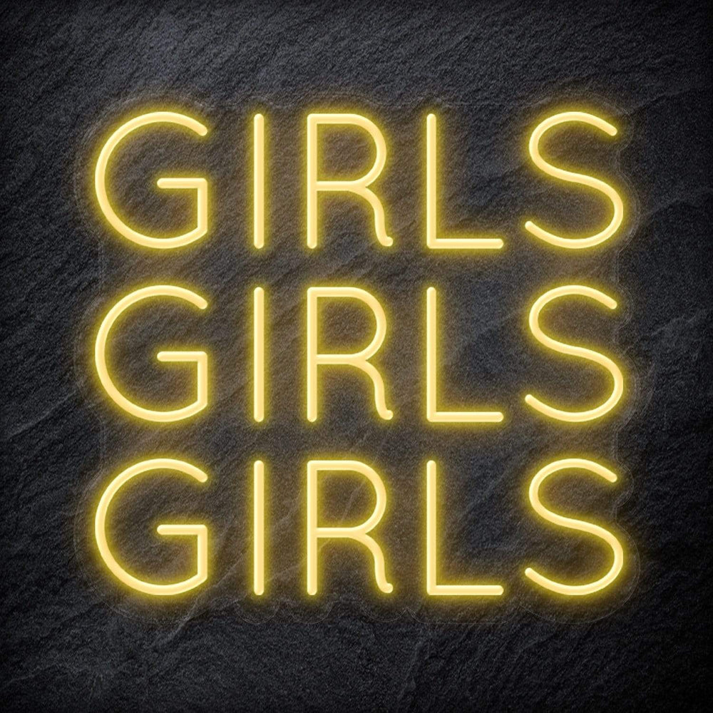 "Girls Girls Girls" Neon Schriftzug - NEONEVERGLOW