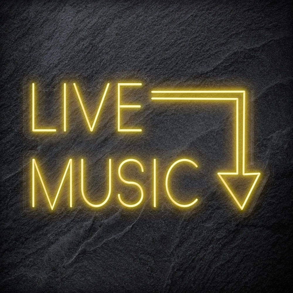 "Live Music" Neonschild Sign Schriftzug - NEONEVERGLOW