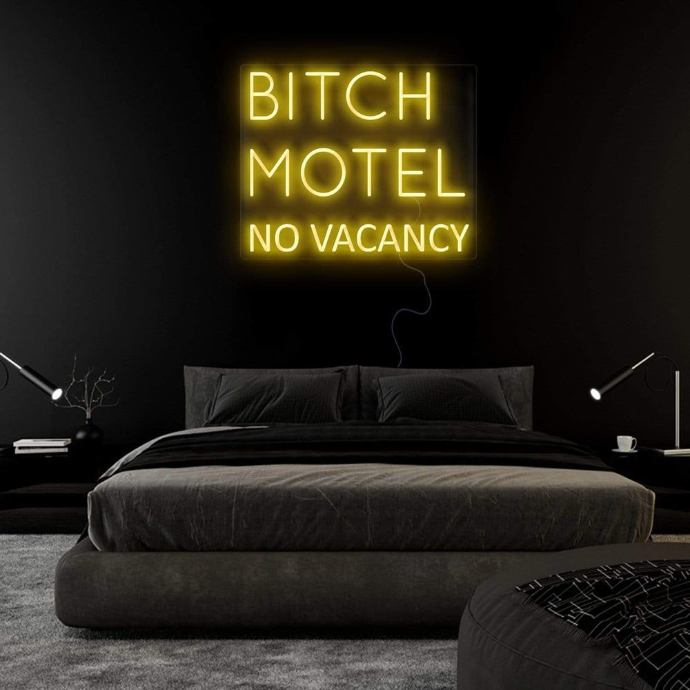 "Bitch Motel No Vacancy" Neonschild Sign Schriftzug - NEONEVERGLOW