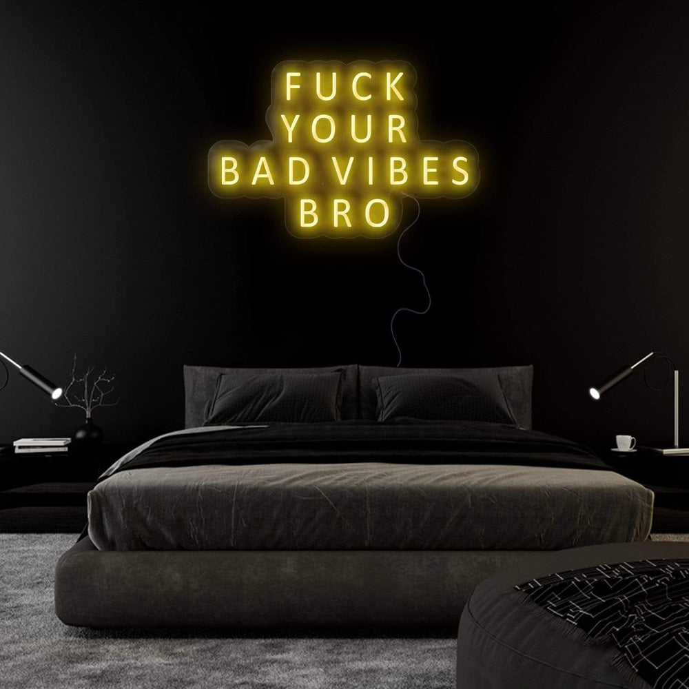 "Vibes Bro" Neon Sign Schriftzug - NEONEVERGLOW