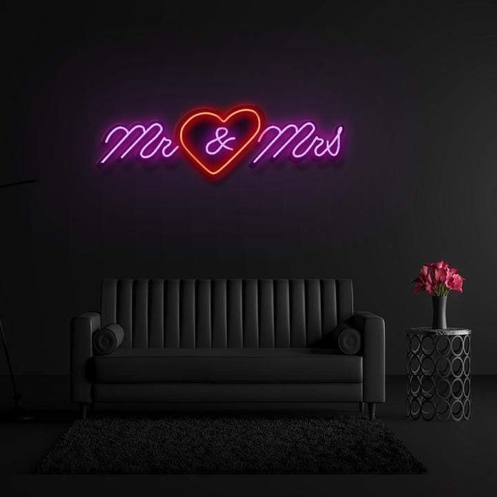 " Mr&Mrs " Hochzeit Neonschild Sign - NEONEVERGLOW
