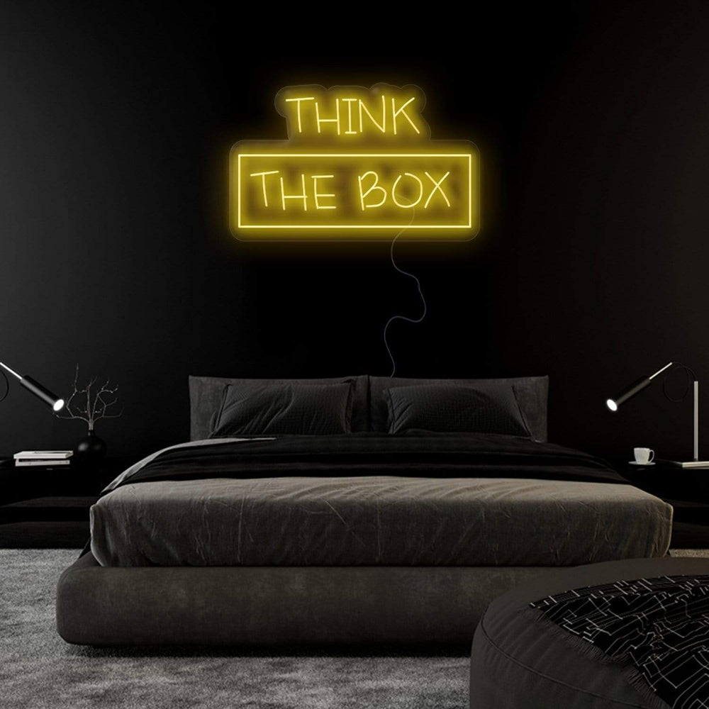 "Think The Box" Neonschild Sign - NEONEVERGLOW