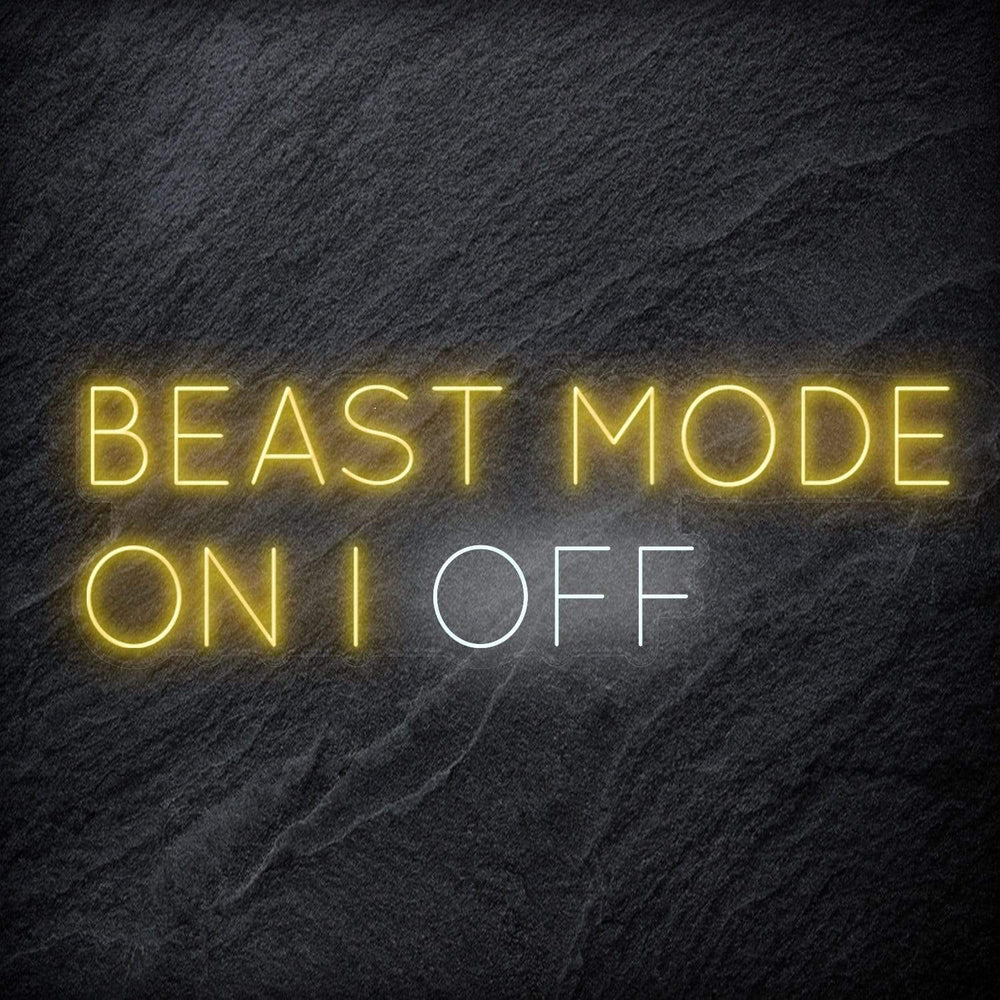 "Beast Mode On Off Fitness" Neon Sign Schriftzug - NEONEVERGLOW