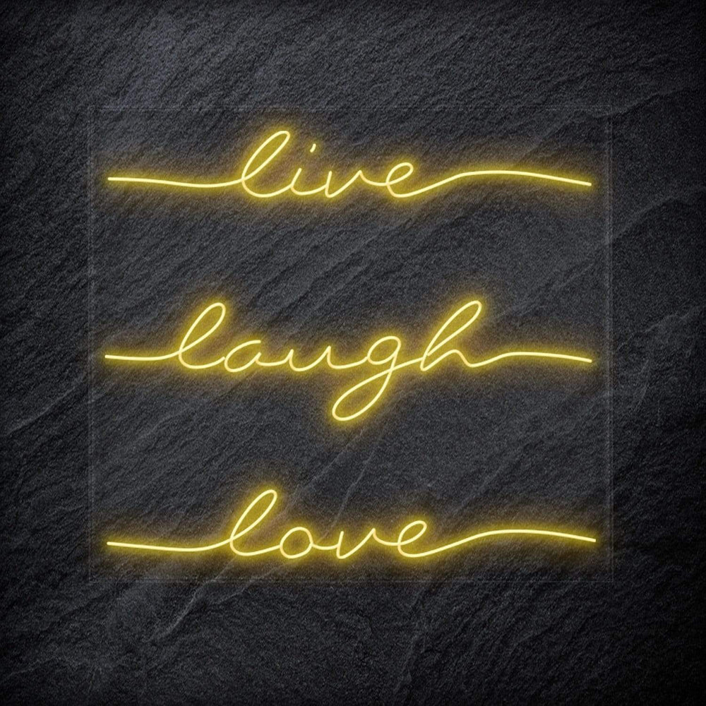 "Live Laugh Love" Neon Schriftzug - NEONEVERGLOW