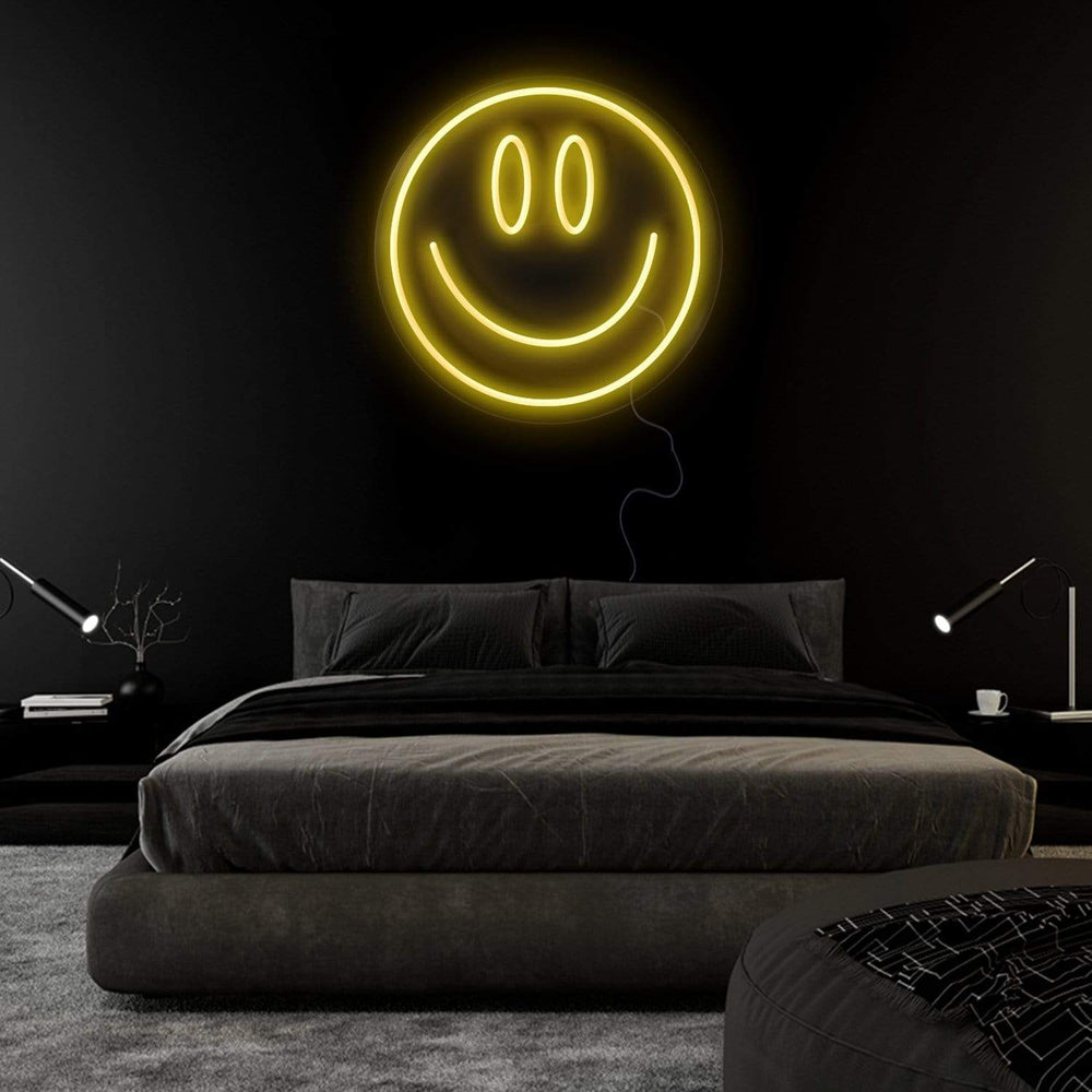 "Smile Lächeln" Neonschild Sign Schriftzug - NEONEVERGLOW