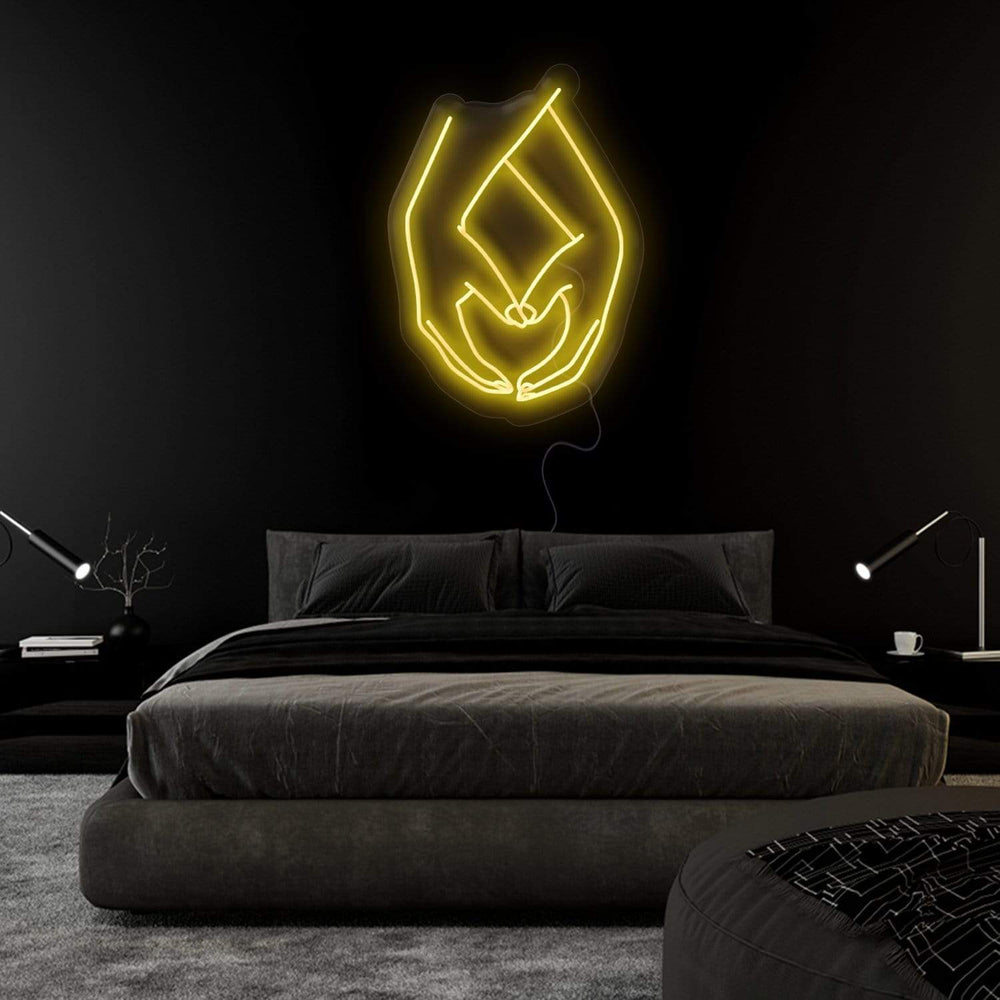 "Hände Liebe " Neonschild Sign - NEONEVERGLOW
