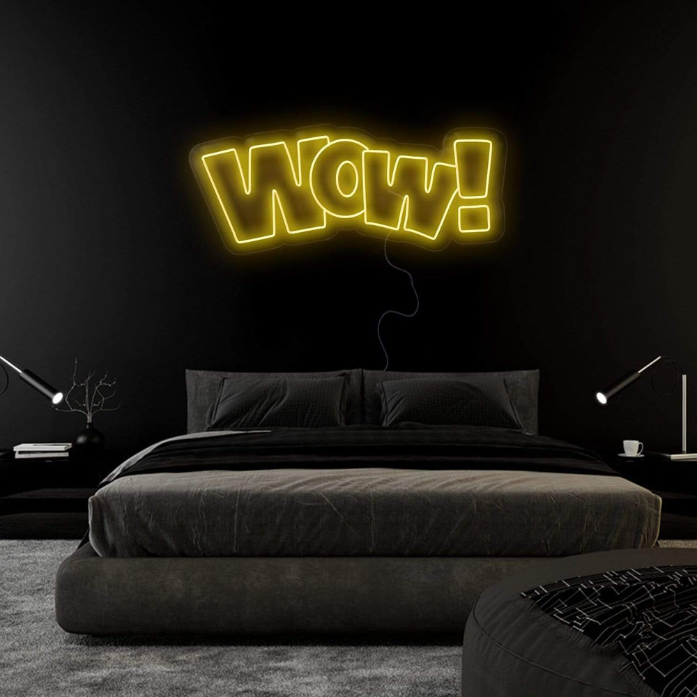 "WOW" Neonschild Sign Schriftzug - NEONEVERGLOW