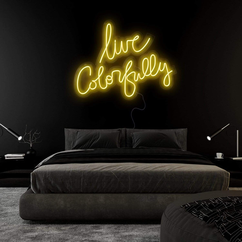 "Live Colorfully" Neonschild Sign Schriftzug - NEONEVERGLOW