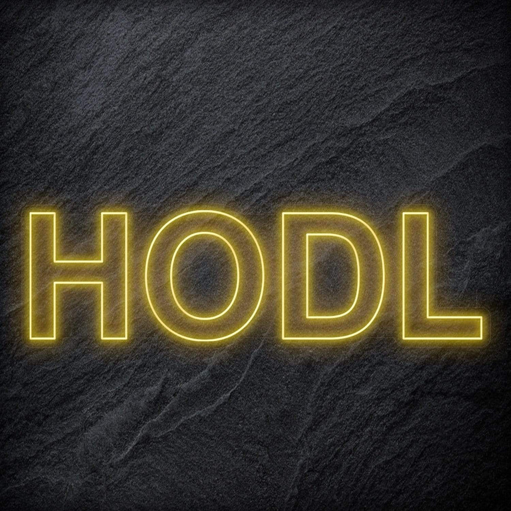 "HODL" Neon Schriftzug - NEONEVERGLOW