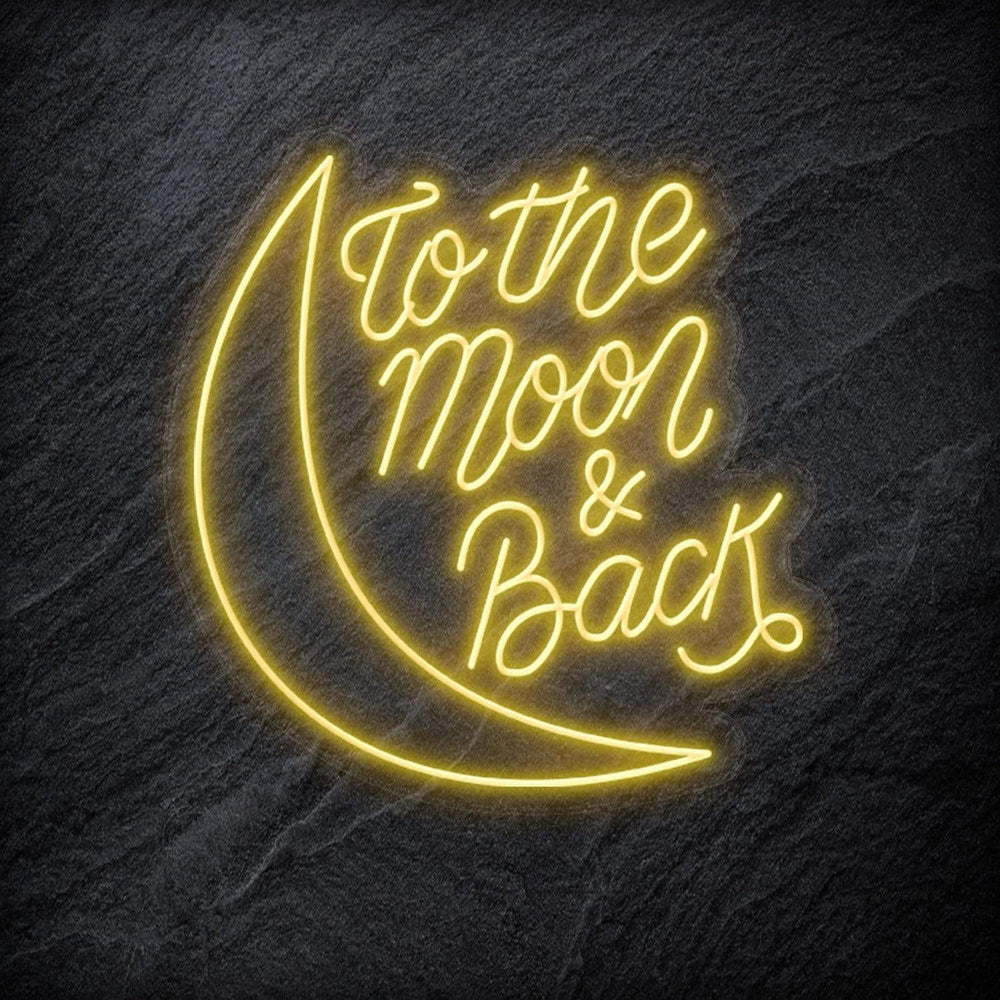 "To The Moon And Back" Neonschild - NEONEVERGLOW