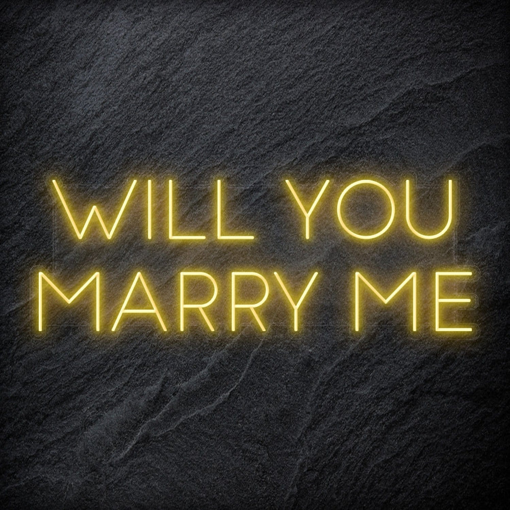 "Will You Marry Me" Neon Sign Schriftzug - NEONEVERGLOW