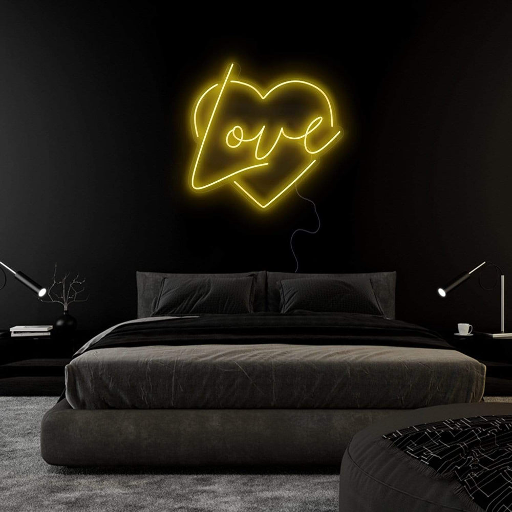 "Heart Love Herz" Neonschild Sign Schriftzug - NEONEVERGLOW