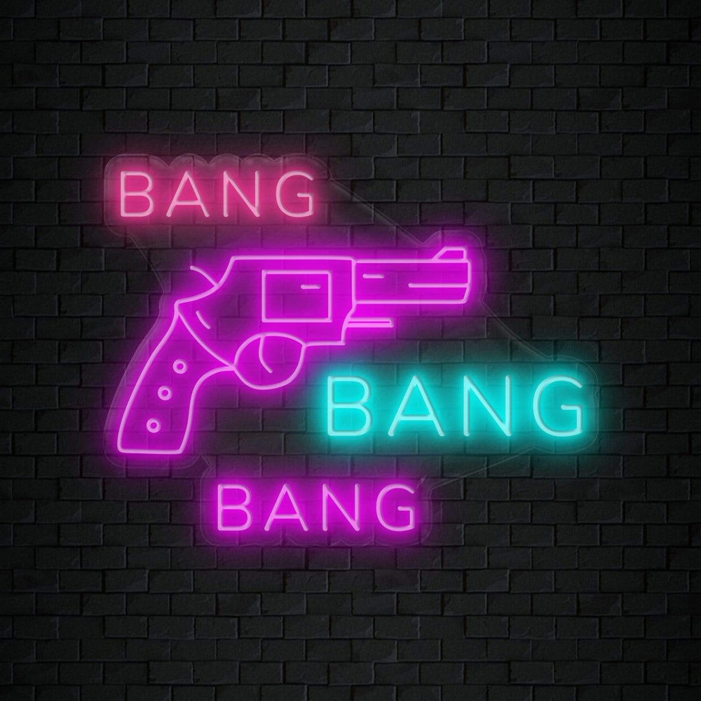 "Bang Bang Bang" Neonschild Sign Schriftzug - NEONEVERGLOW