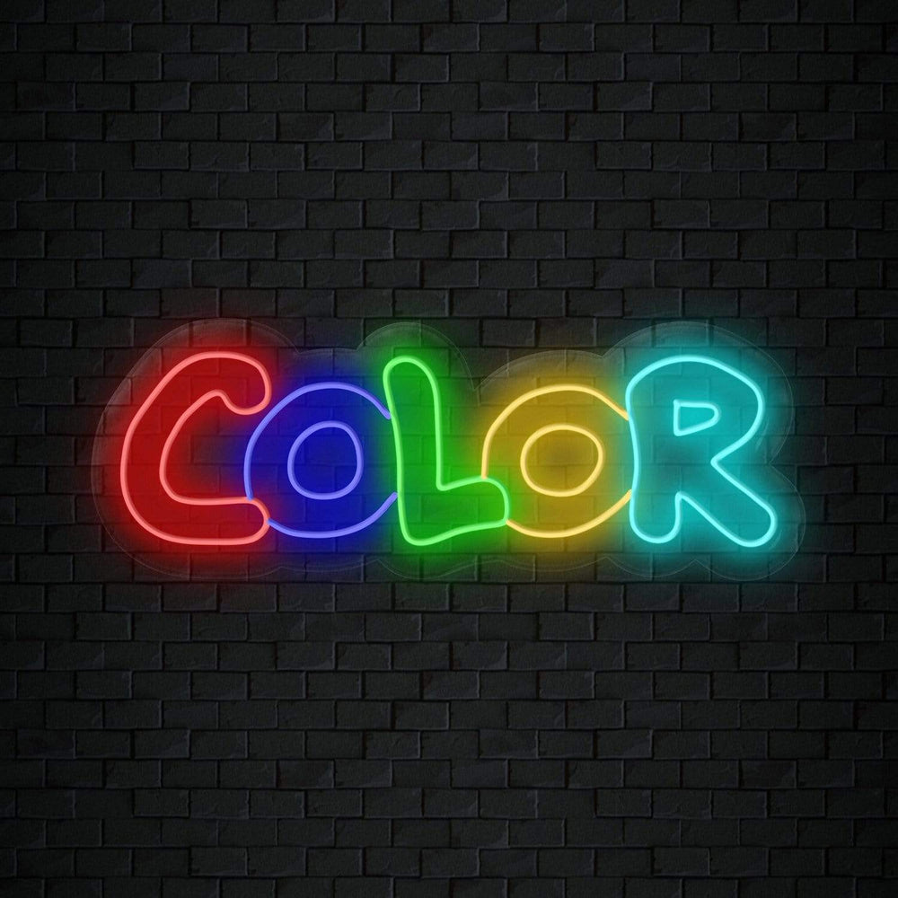 "Color" Neonschild Sign Schriftzug - NEONEVERGLOW